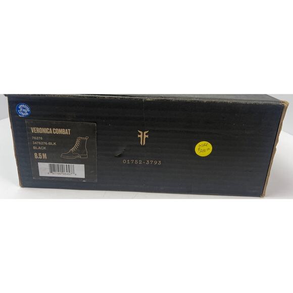 Frye Veronica Combat Boot Women's 8.5 M (B) Black Leather Lace Up 3476276 - Picture 11 of 12
